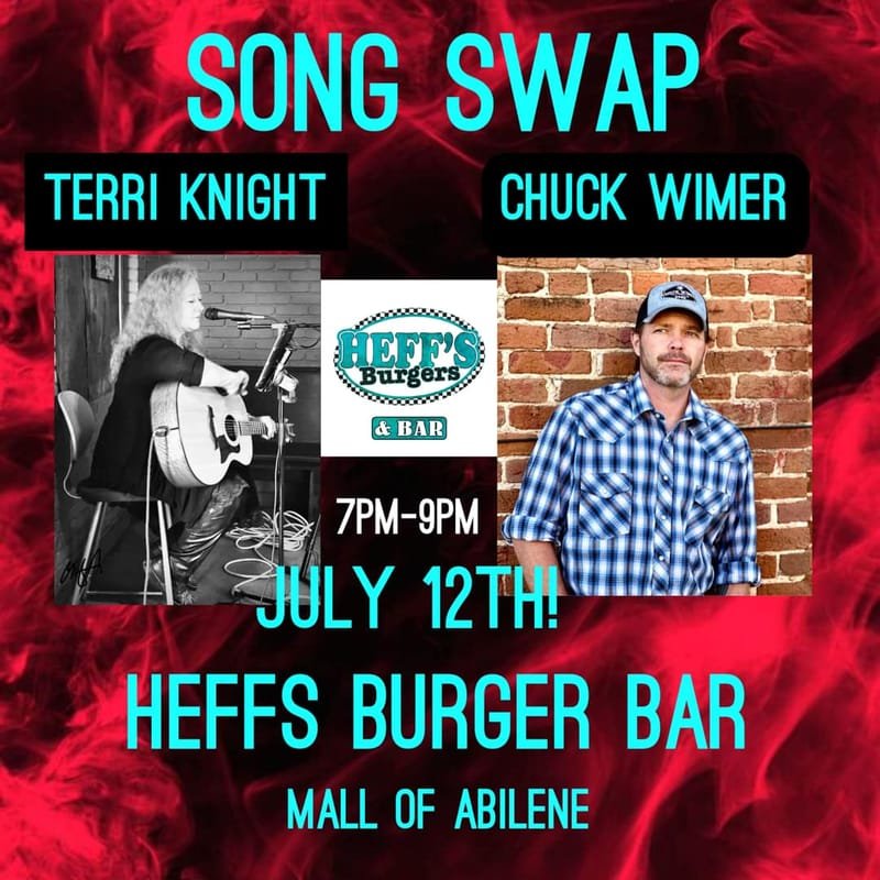 Chuck Wimer and Terri Knight Song Swap at Heff Burger Bar