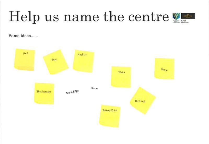 Help us name the centreHere are some ideas to start with:
