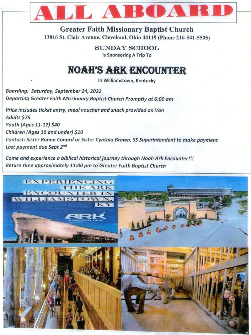 NOAH'S ARK ENCOUNTER TRIP