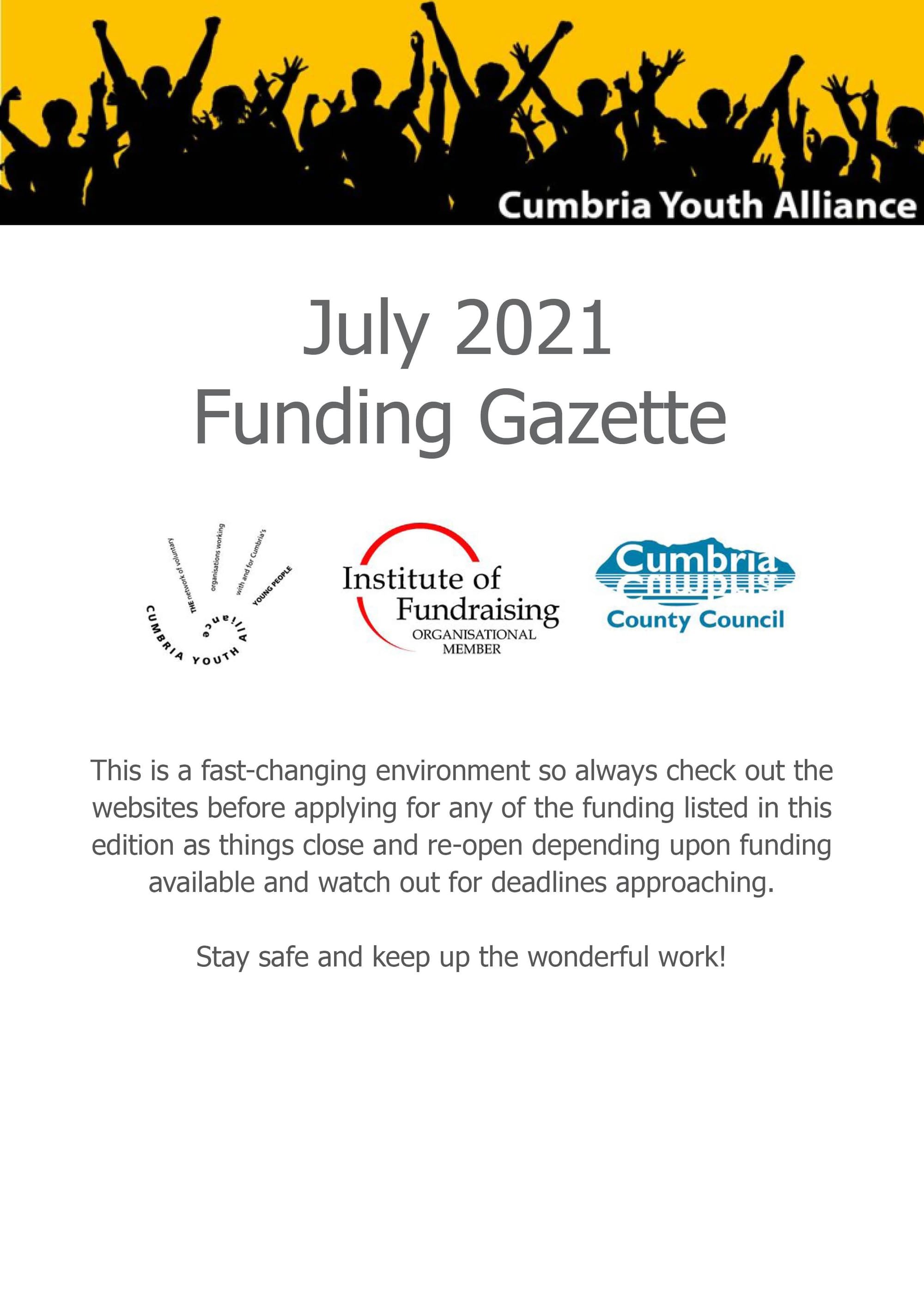 July 2021 Funding Gazette
