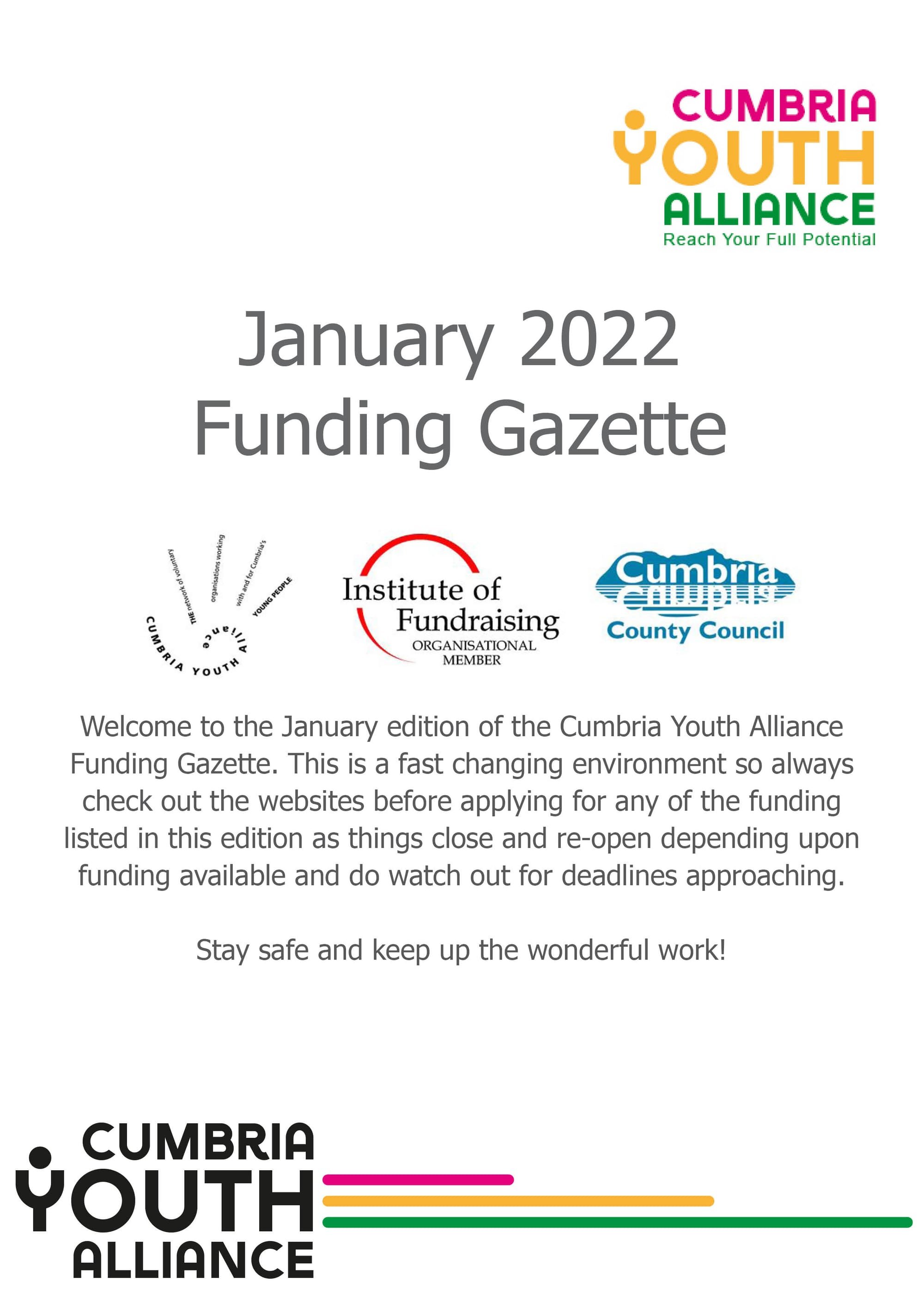 January 2022 Funding Gazette