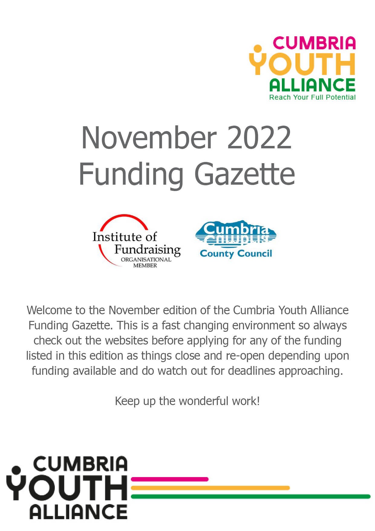 November 2022 Funding Gazette
