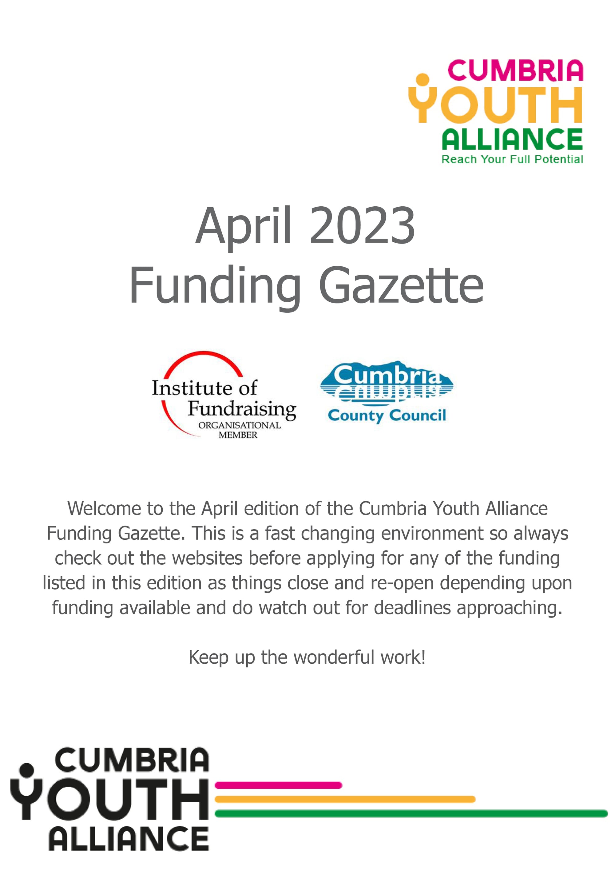 April 2023 Funding Gazette