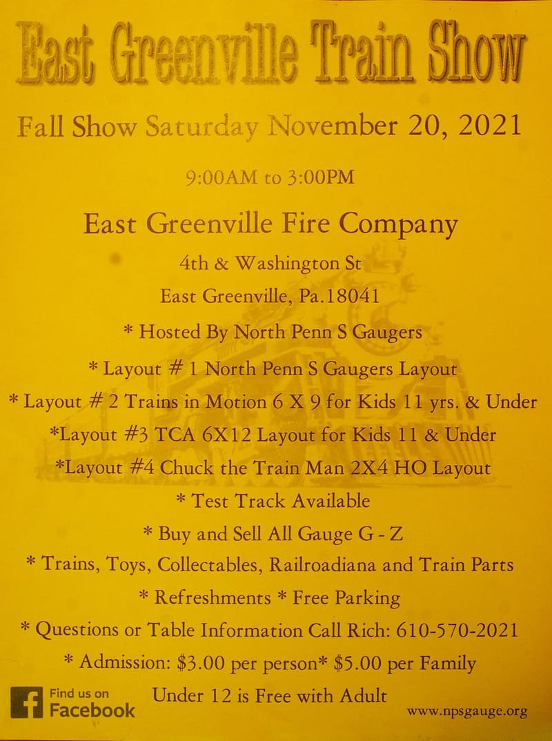 NPSG East Greenville train show