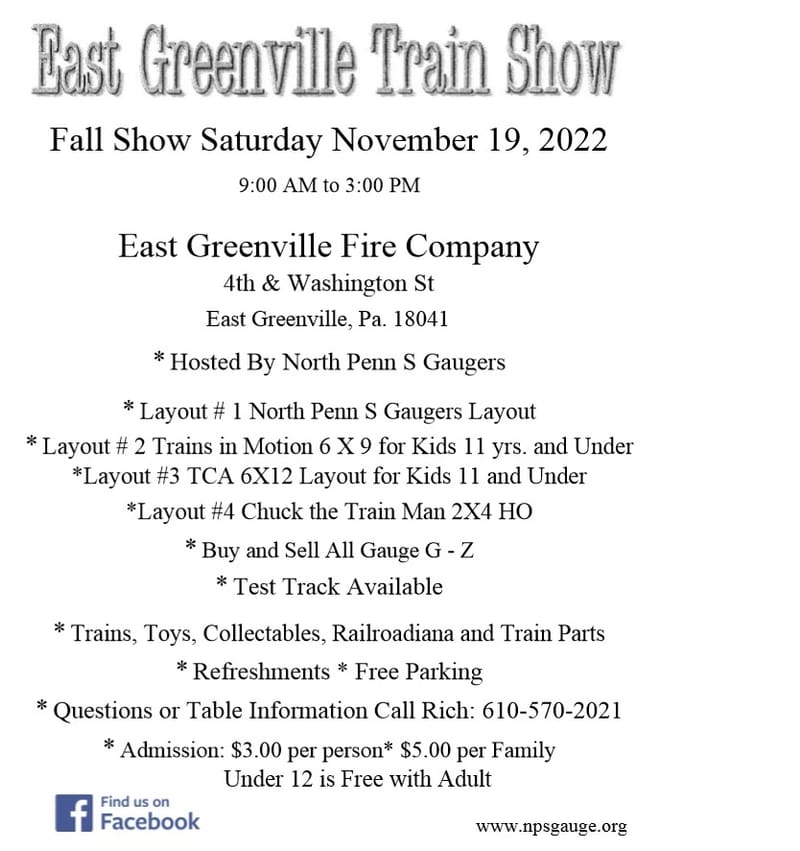 NPSG East Greenville train show