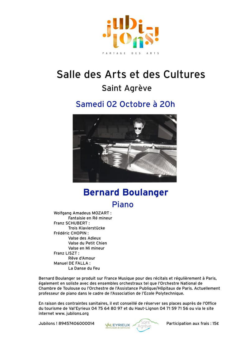 Concert Piano Bernard BOULANGER