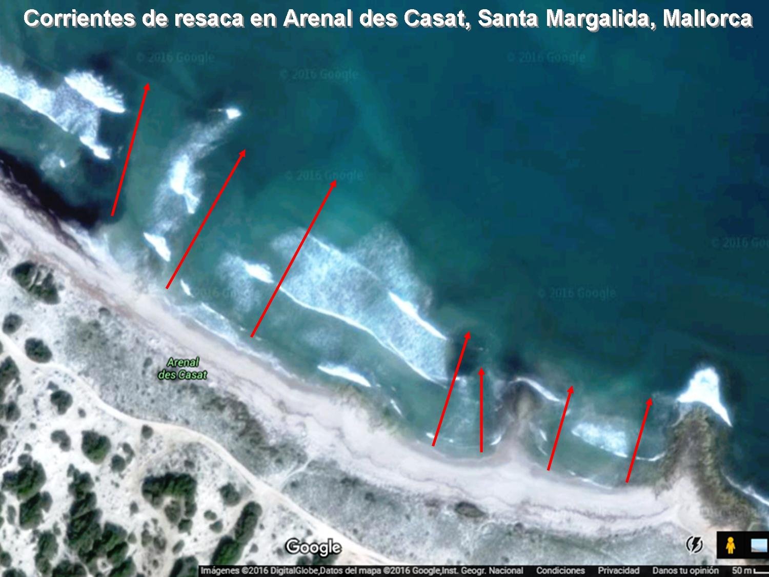 Impactos de las corrientes de resaca en los rescates en playas de Cataluña y Mallorca mediante informes detallados de los socorristas.