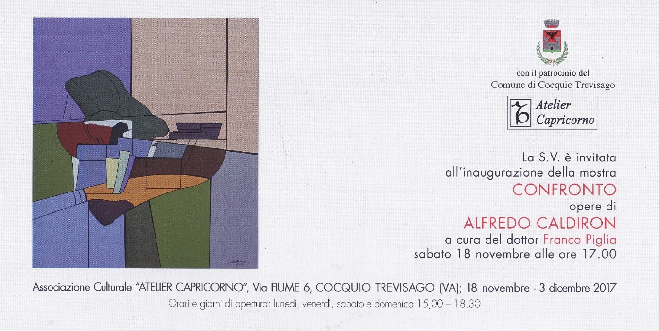 Atelier Capricorno di Cocquio espone Alfredo Caldiron