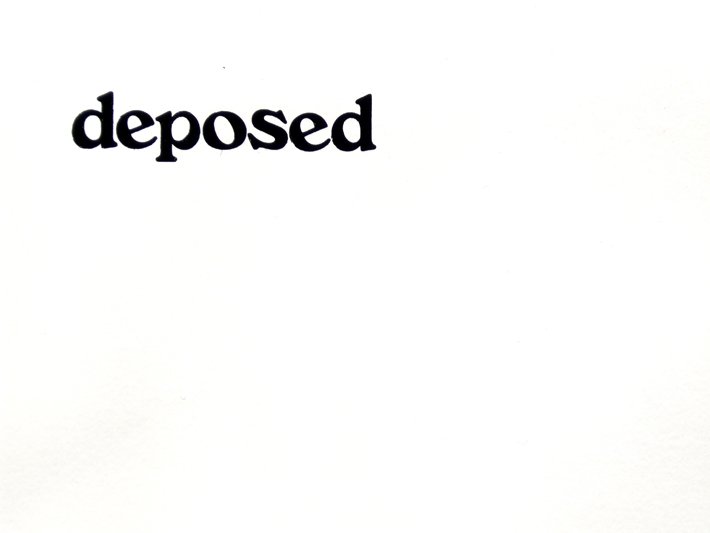 Deposed Series (Letraset on Paper) 2009 detail