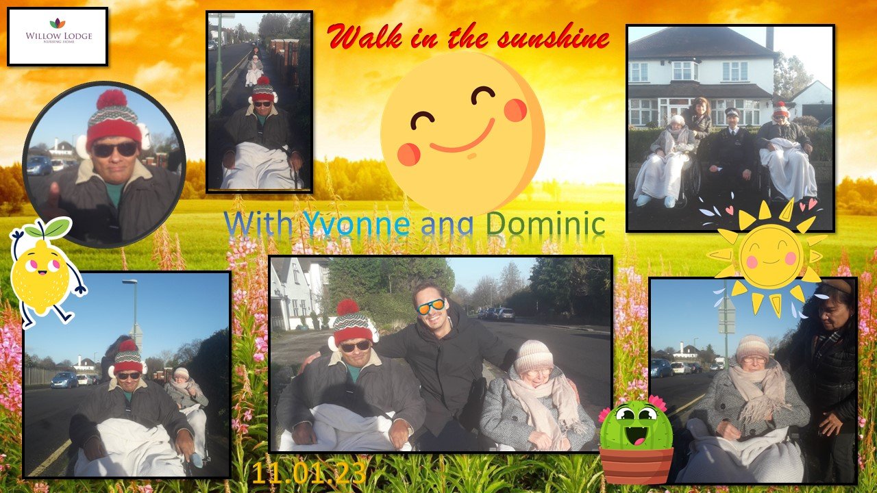 Yvonne and Dominic enjoying sunshine
