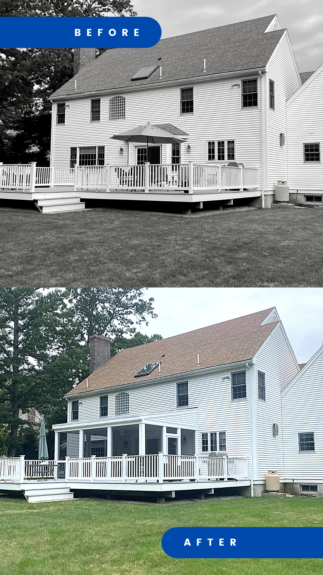 Before & After Screened-in Porch Renovation