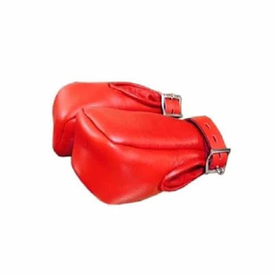 RED Cow Leather Padded Mitts