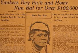 New York Yankees purchase Babe Ruth from Red Sox for $125,000