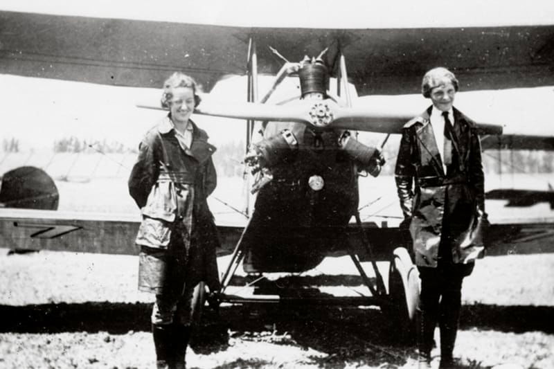 Amelia Earhart begins her first flying lessons
