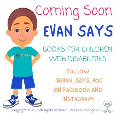 coming soon! evan says books for children with disabilities image