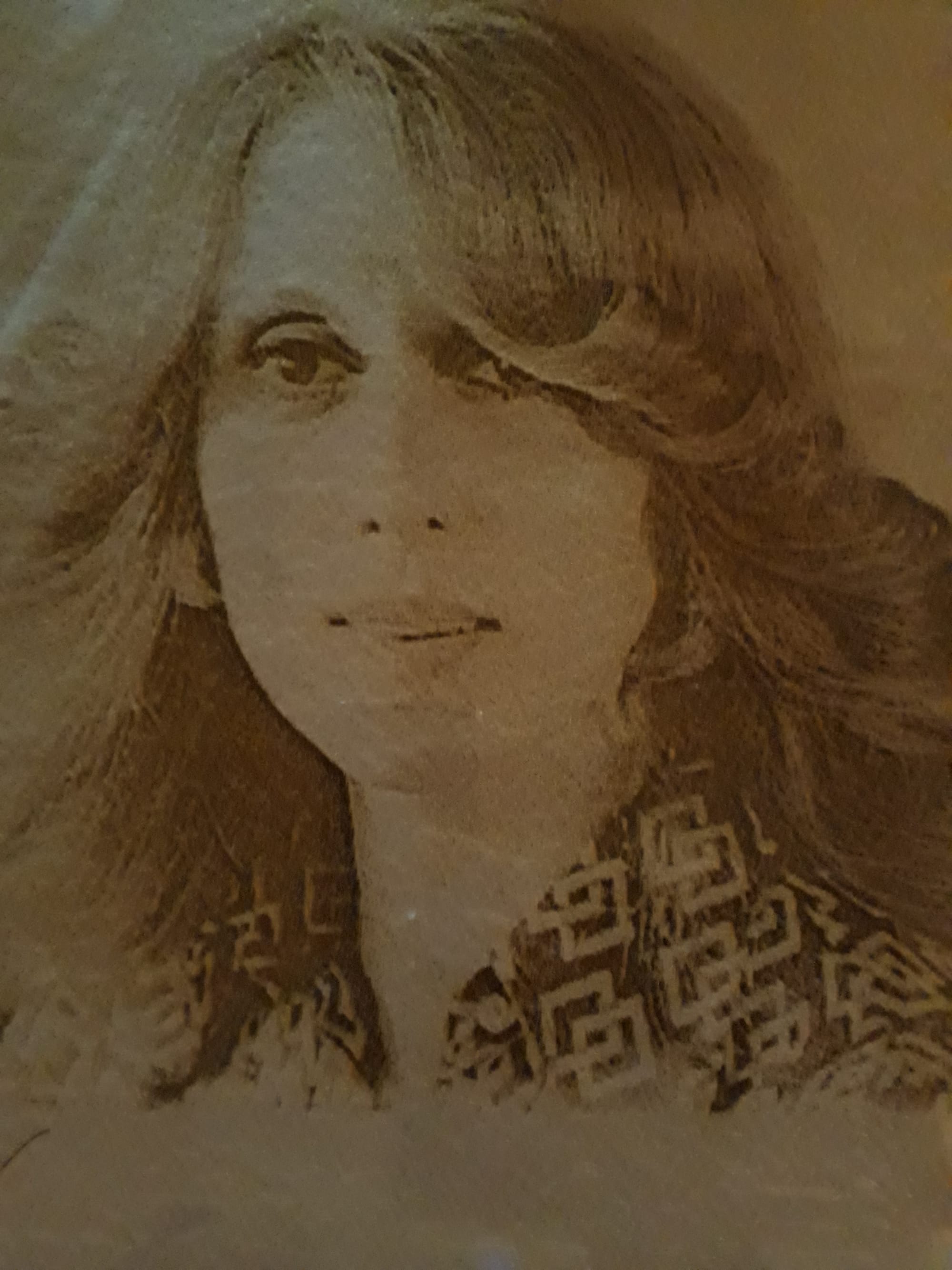 السيدة فيروز Drawing And Images By Burning Wood