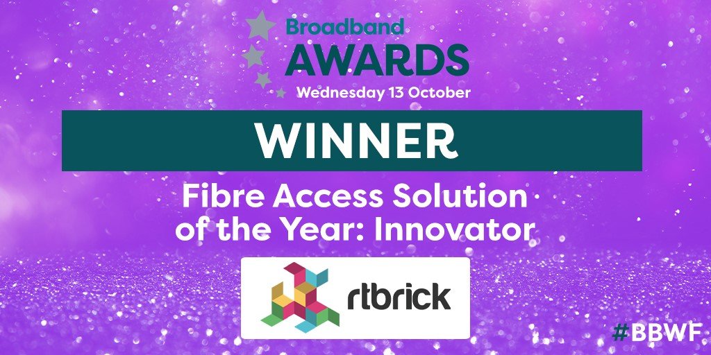 RtBrick wins Fibre Access Solution of the Year: Innovator, at the 2021 Broadband Awards