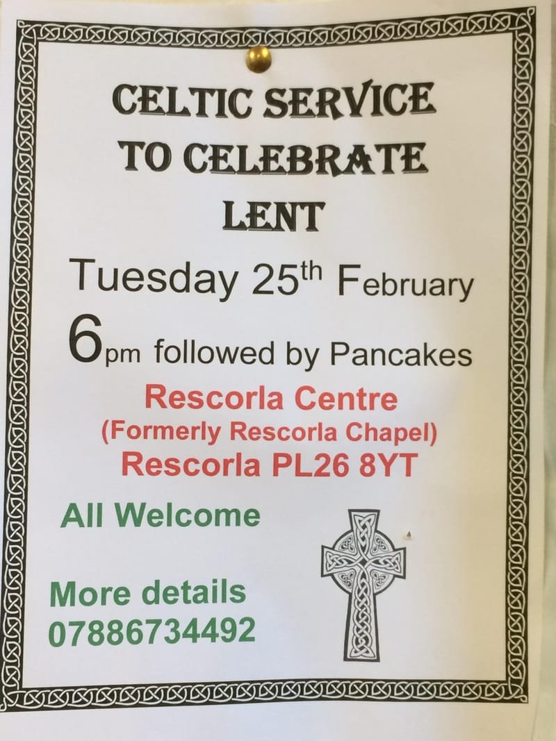 Celtic Service to celebrate Lent.