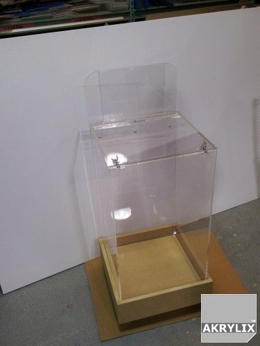 Custom clear acrylic large donation box