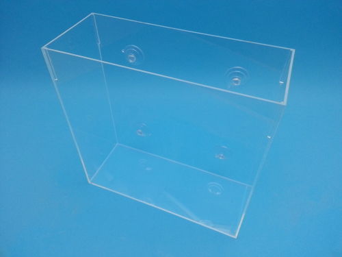 Acrylic box with suction cups