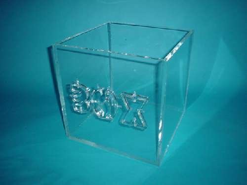 Acrylic box with cut out