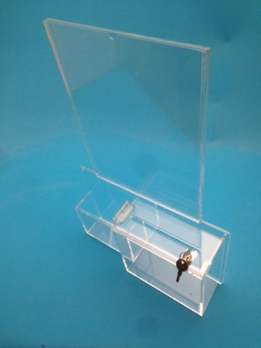 Sign holder with two attached boxes