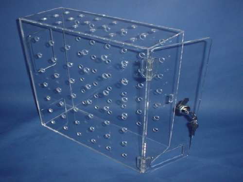Acrylic box with perforated holes