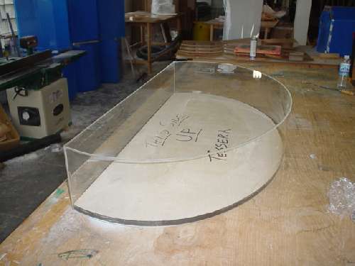 Custom oval plexiglass display