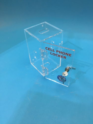 Clear acrylic cell phone locker