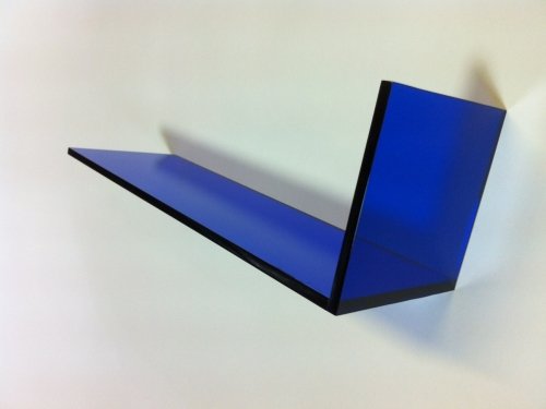 Blue acrylic letter