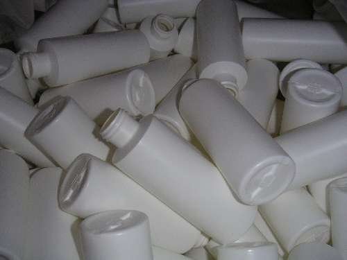 Custom white plastic bottles
