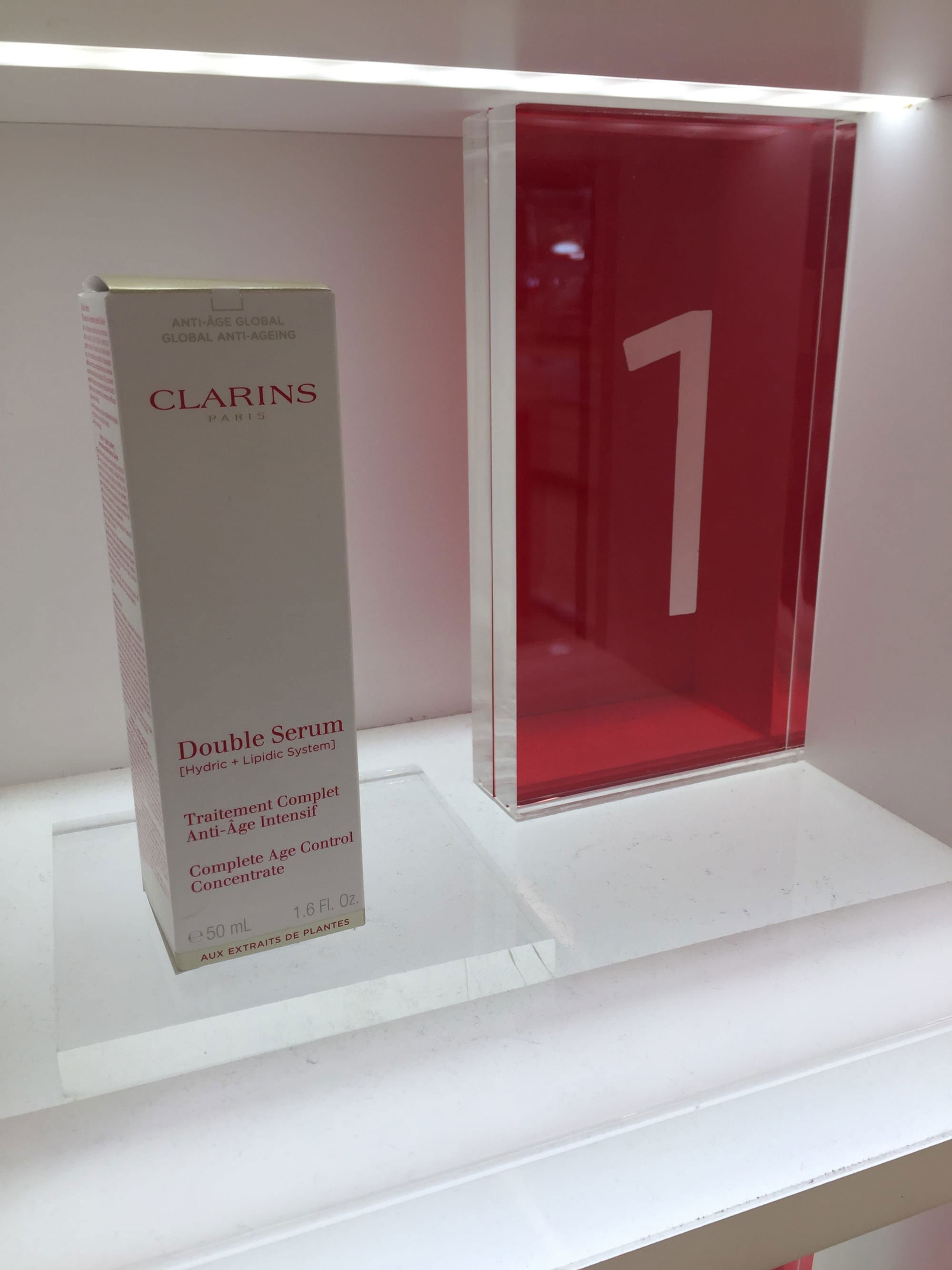 Clear Acrylic Black Risers and Acrylic Block Sign For Retail Display