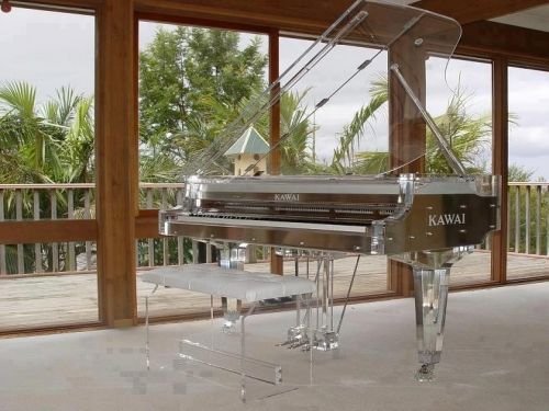 Clear Acrylic Piano Bench