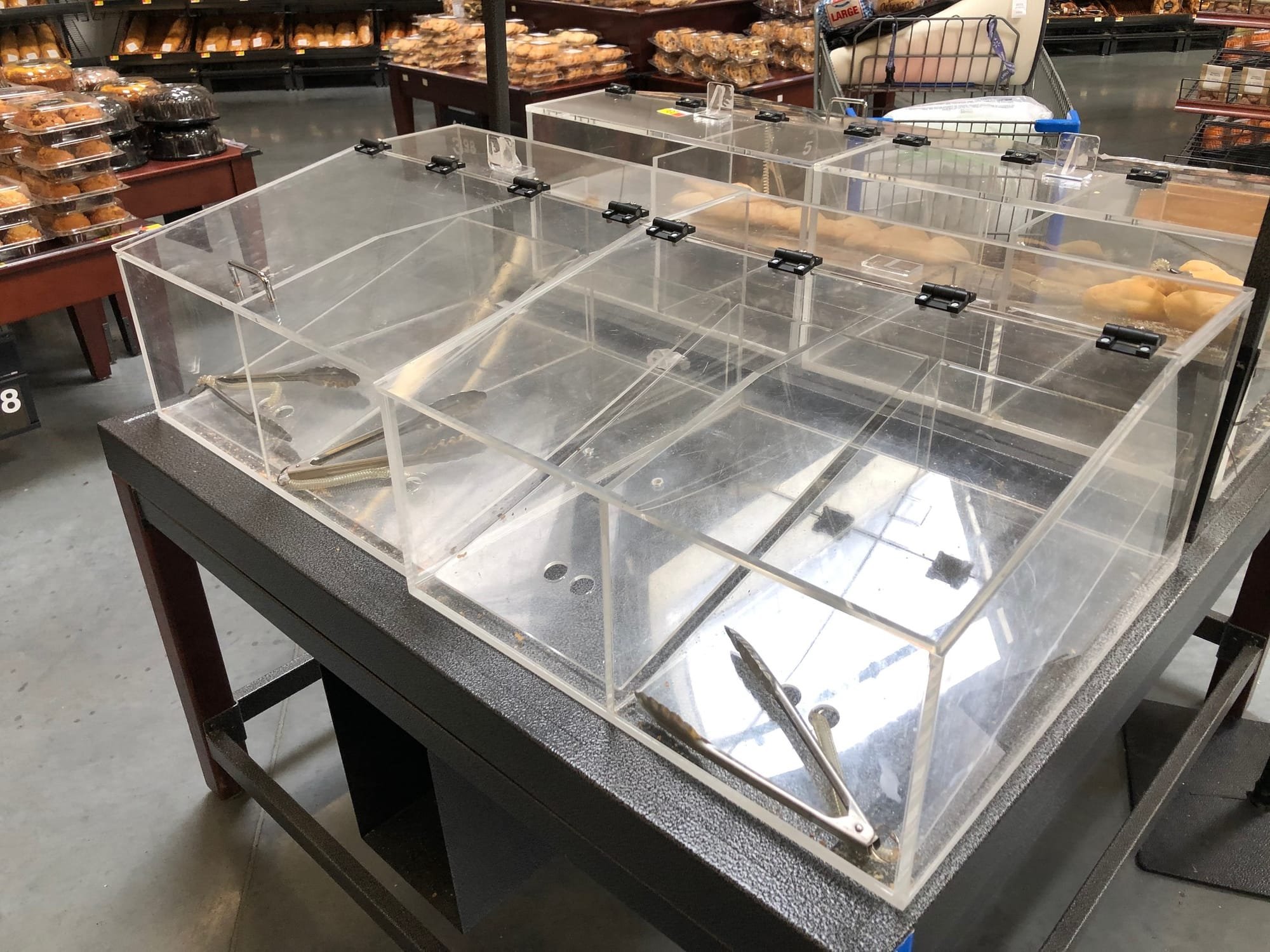 Clear Plexiglass Acrylic Dual Compartment Pastry Dispenser Display
