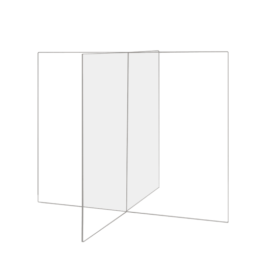 #100  4 Way Acrylic Table Barrier Divider