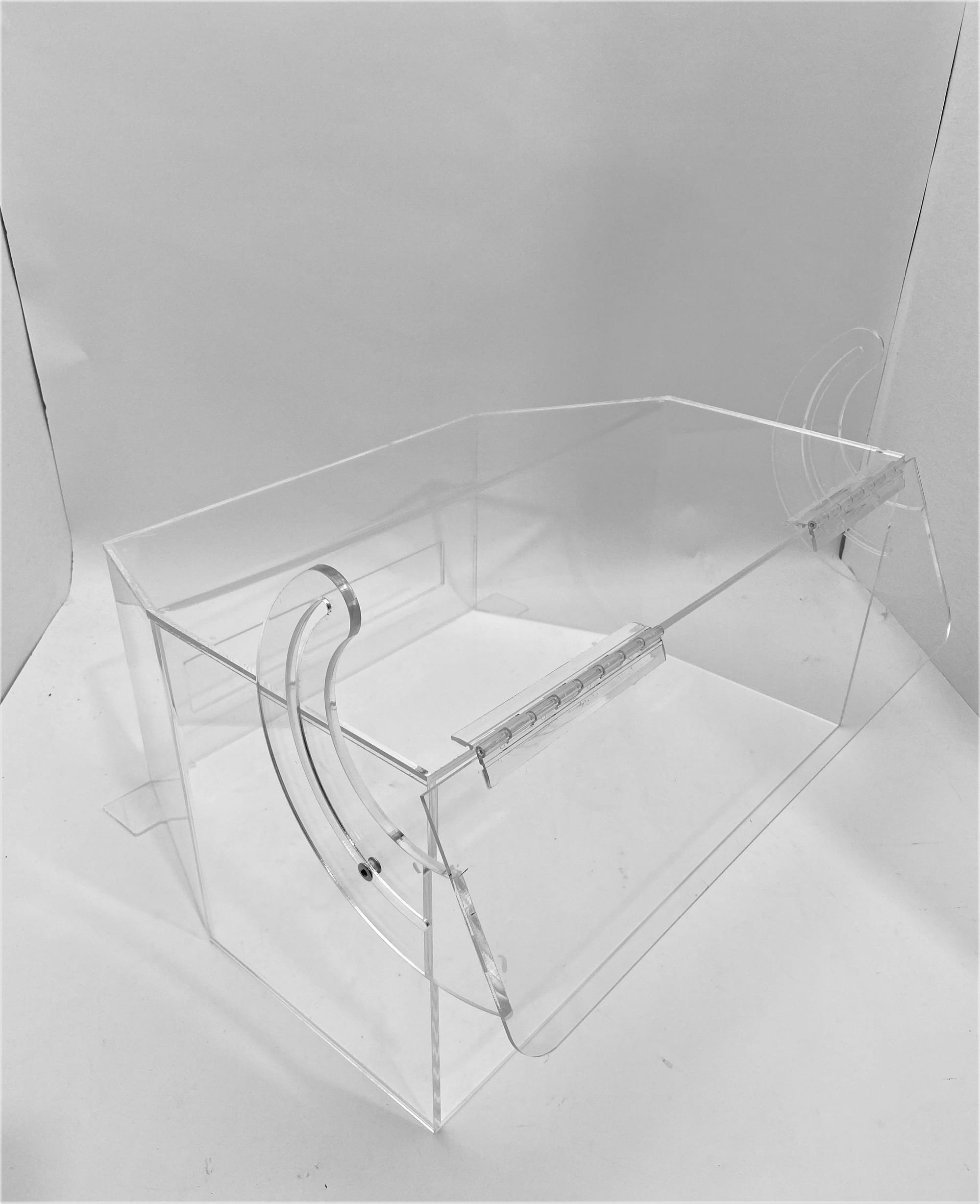 Custom Clear Acrylic Laboratory Research Case W/ Hinged Door
