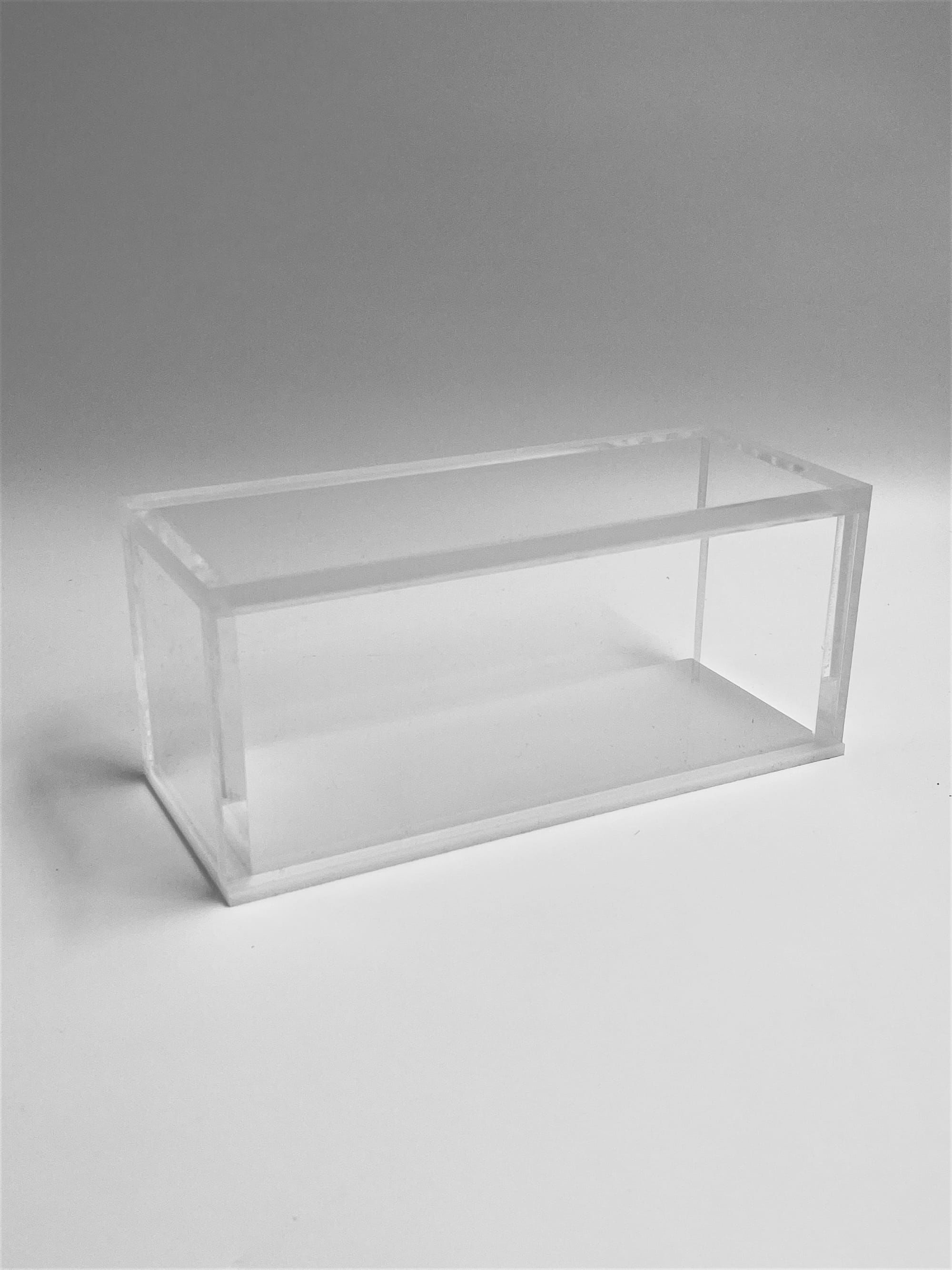 Custom Size Clear Acrylic Display Box with White Acrylic Base