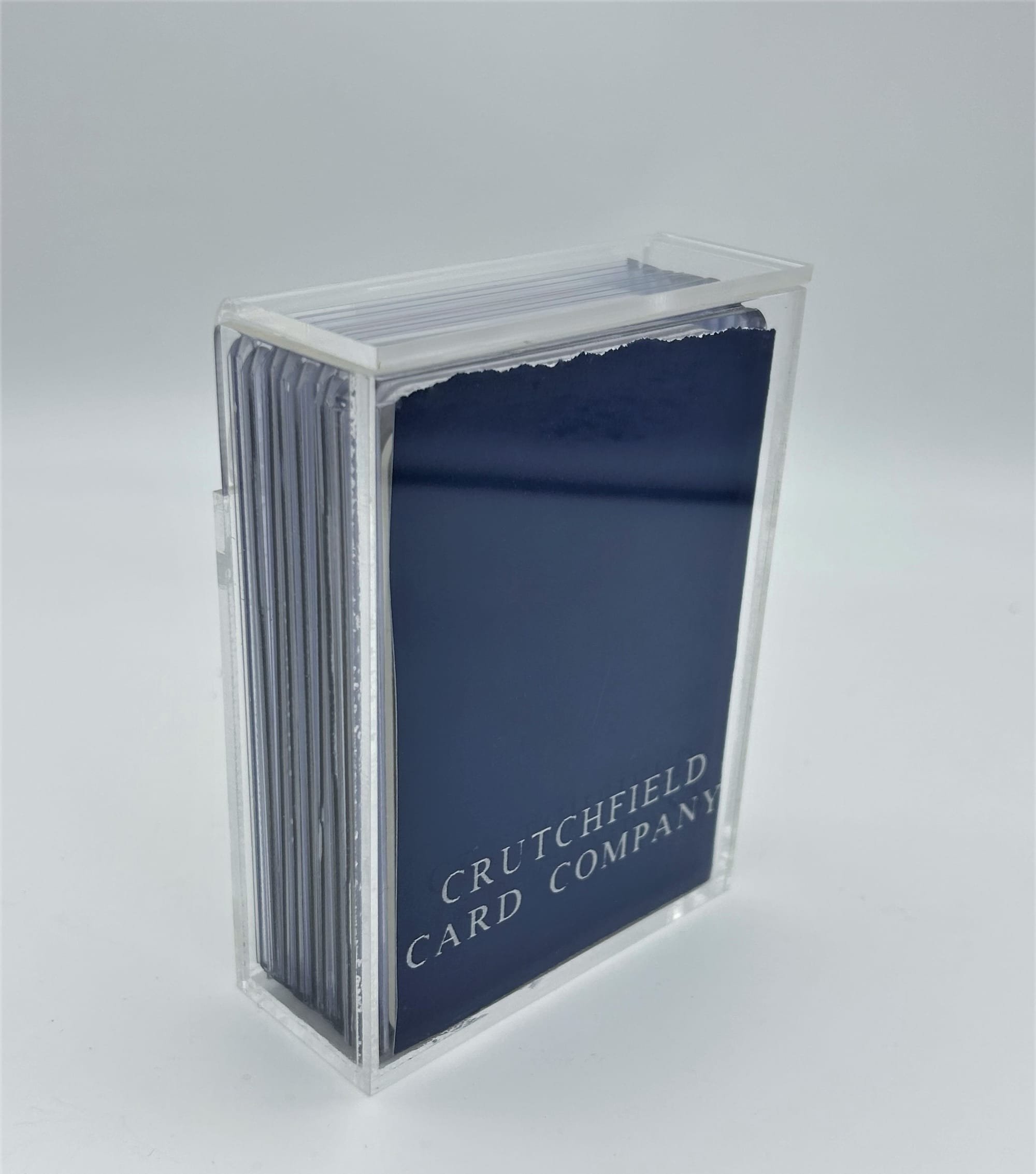 Custom Clear Acrylic Business Card Cases W/ Hinged Lid