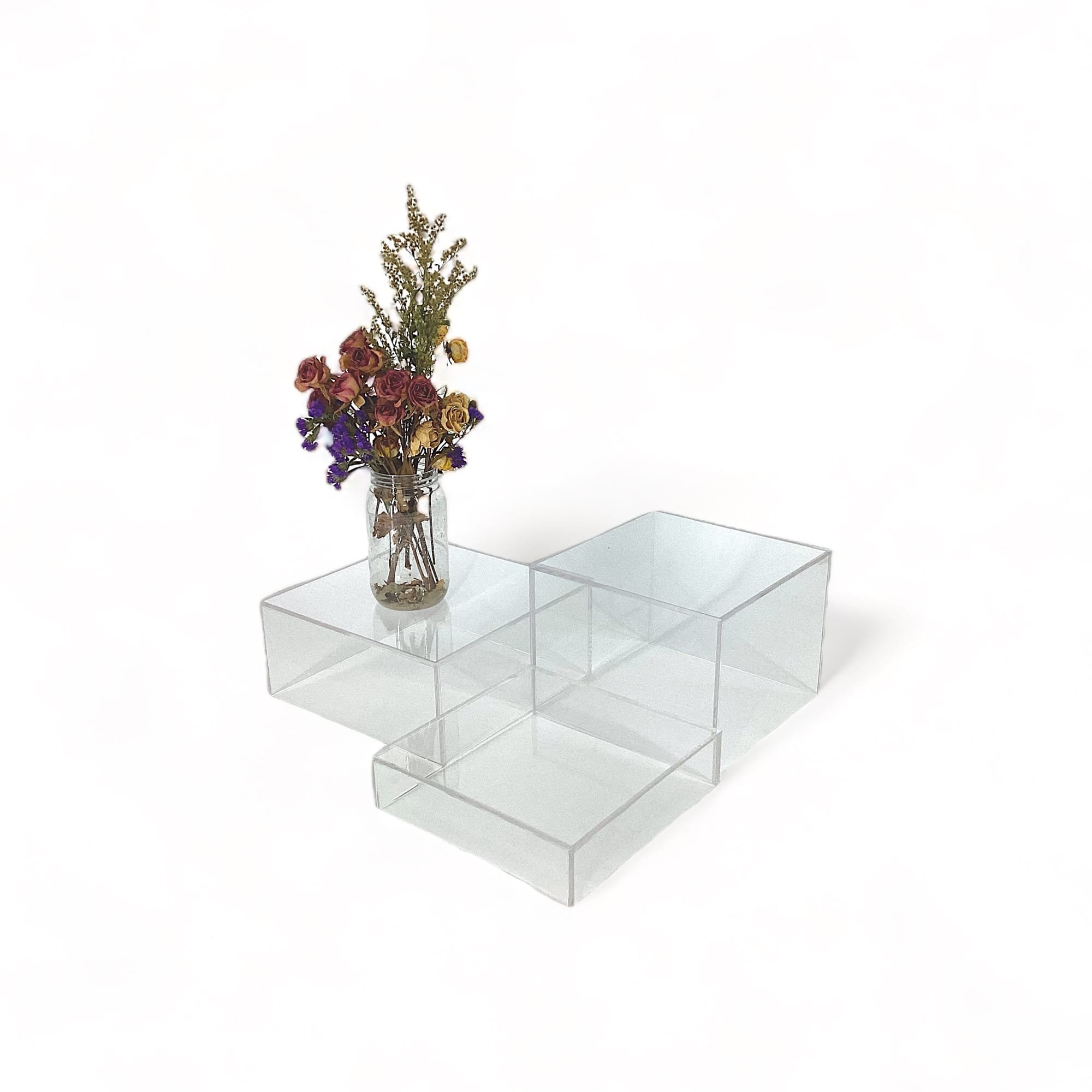 Using Mix-matched Clear Acrylic Risers to Create Intriguing Displays