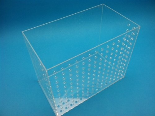 Perforated plexiglass box - CUSTOM ACRYLIC FABRICATION