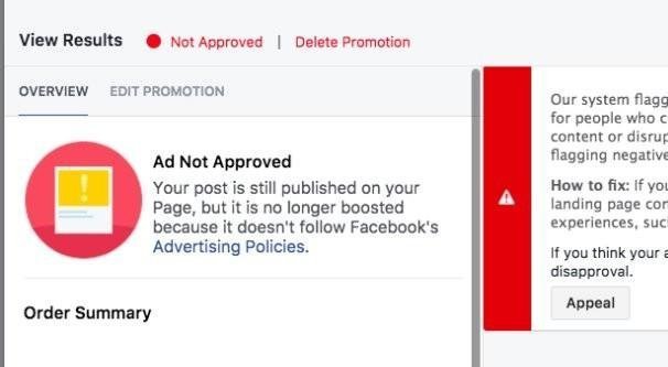What to do when Facebook Disapproves Your Ad?