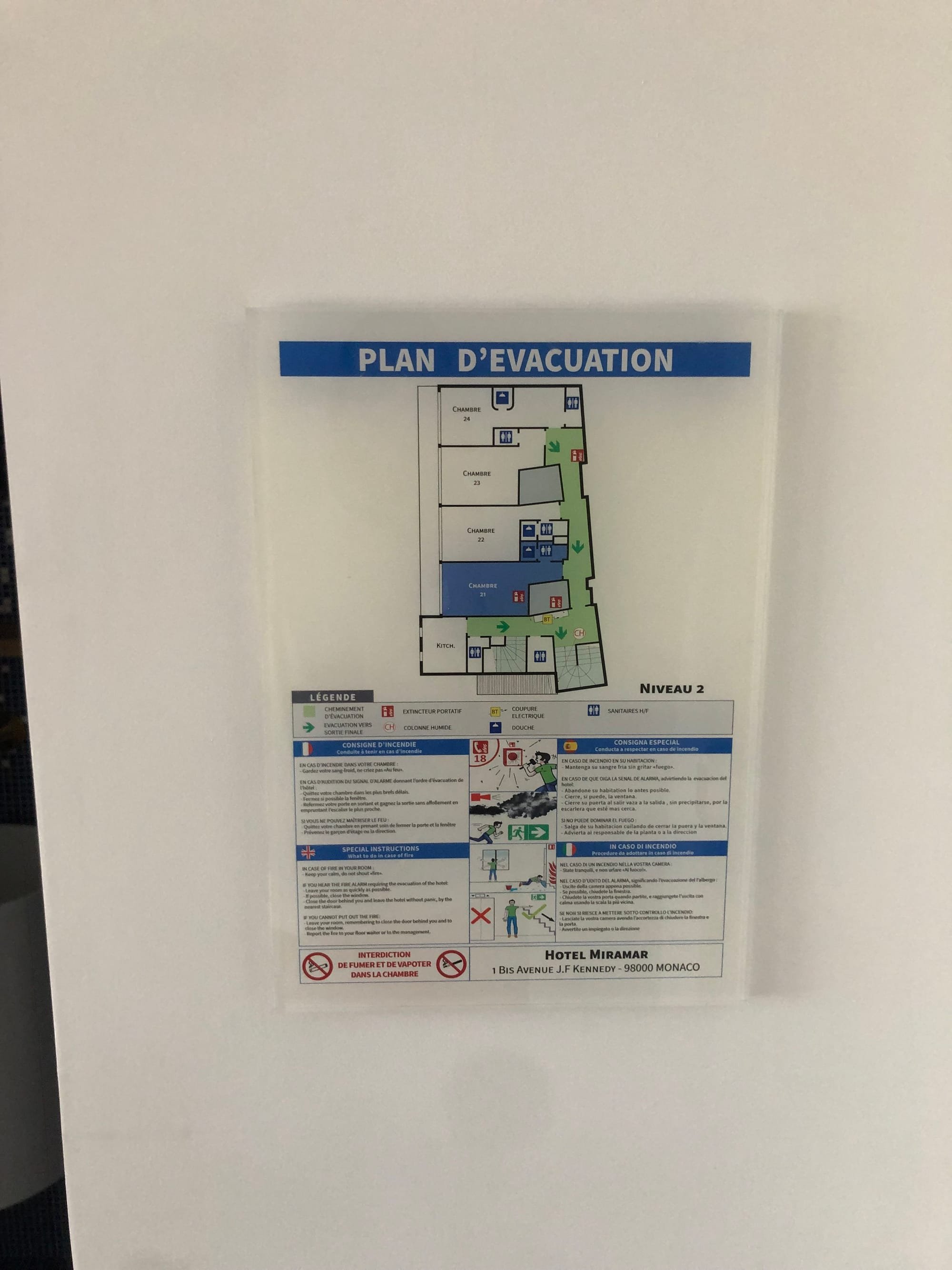 PLAN DE CHAMBRE ALTUGLASS/PLEXI ( Noté plan d'évacuation a la demande de la commission de sécurité)