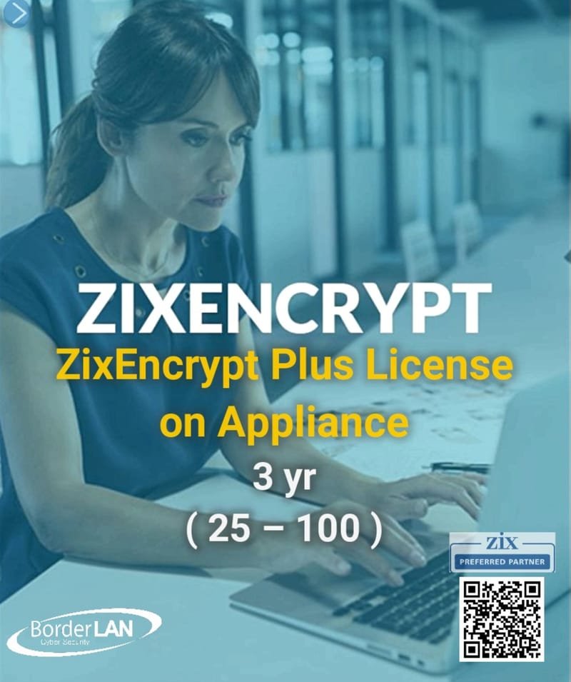 ZixEncrypt Plus License on Appliance  (25 – 100)