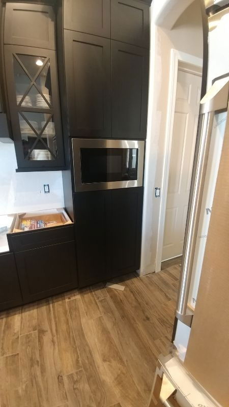 built-in microwave/trim kit install $99