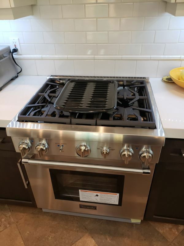 30"-36" pro/chef style gas range install $165