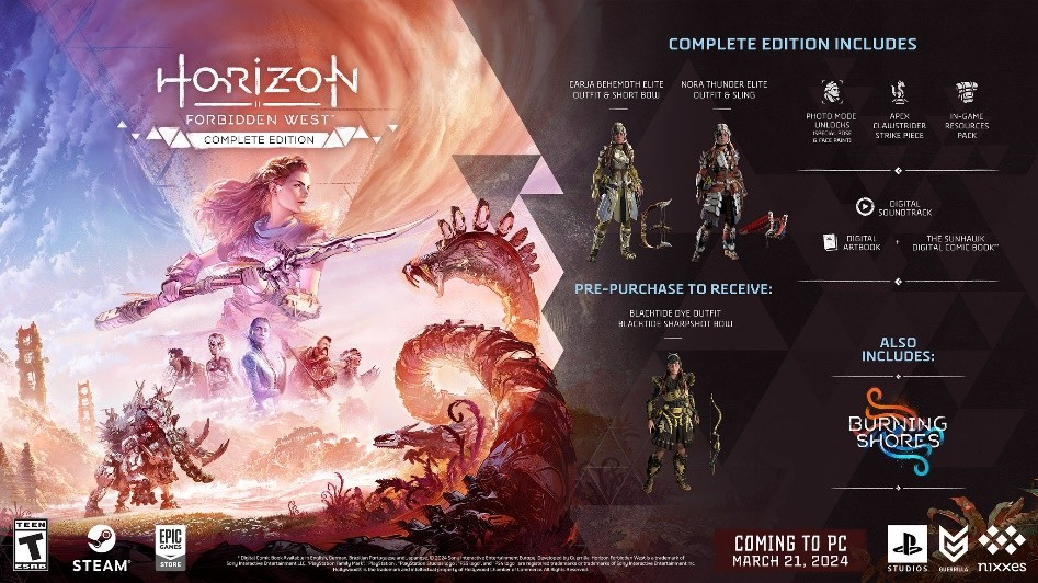 ¡Horizon Forbidden West Complete Edition llegará a PC!