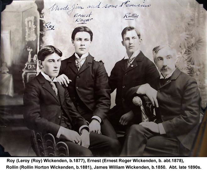 USA  James William Wickenden - Brother of Thomas Rogers Wickenden and Robert John Wickenden