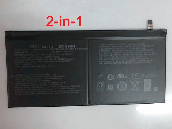 Akku für Acer Switch One 10 10.1inch 1ICP3/101/90-2 7900mAh/30WH SW1-011