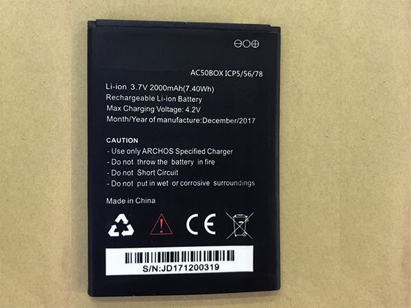Cellphone battery for ARCHOS AC50BOX 2000mAh 7.4Wh 3.7V