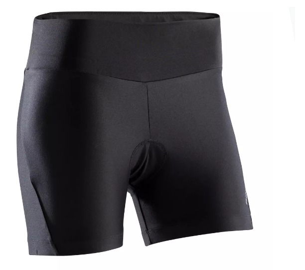 PANTALÓN CICLISMO HOMBRE SIN TIRANTAS TRIBAN RC 100 NEGRO